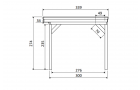 DHZ Buitenverblijf Easyline Platdak - 400 x 300 cm