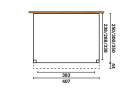 Aanbouwveranda Oblique schuin dak - 400 x 350 cm