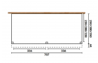 Aanbouwveranda Oblique schuin dak - 700 x 300 cm