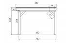 Buitenverblijf Sublime Plat dak - 300 x 350 cm