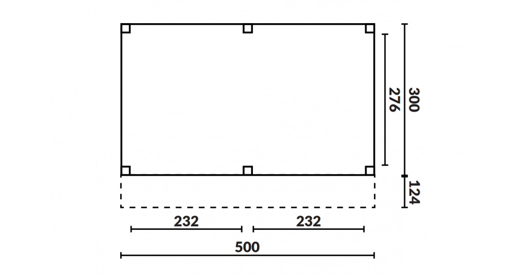 DHZ Buitenverblijf Easyline Kapschuurdak - 400 x 300 cm