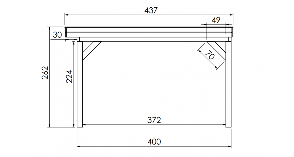 Buitenverblijf Sublime Plat dak - 400 x 400 cm