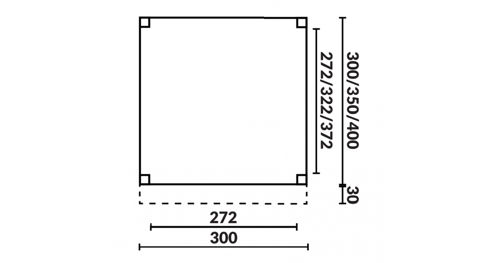 Buitenverblijf Sublime Plat dak - 300 x 300 cm