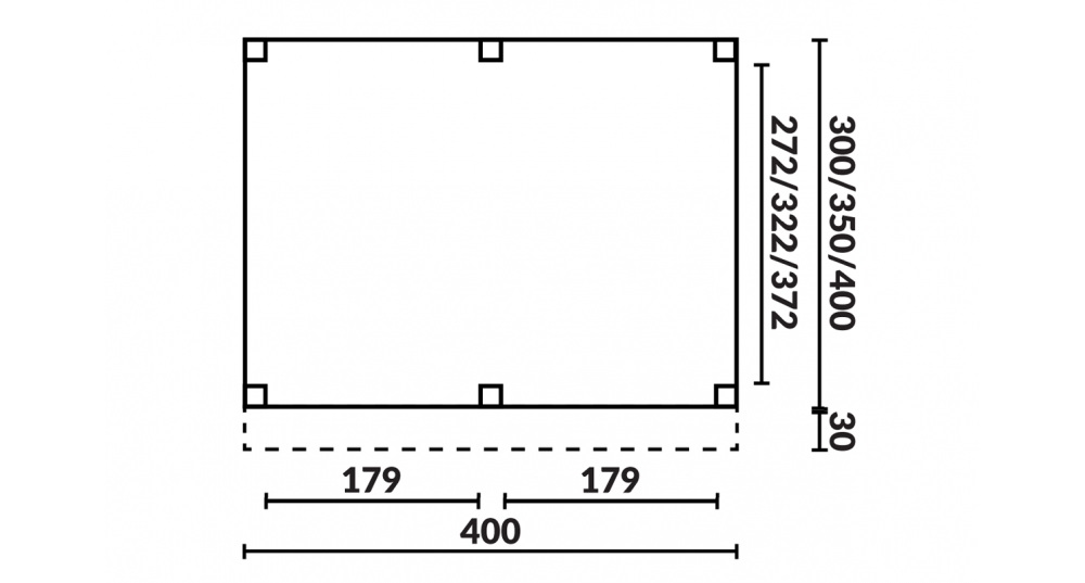 Buitenverblijf Sublime Plat dak - 400 x 400 cm