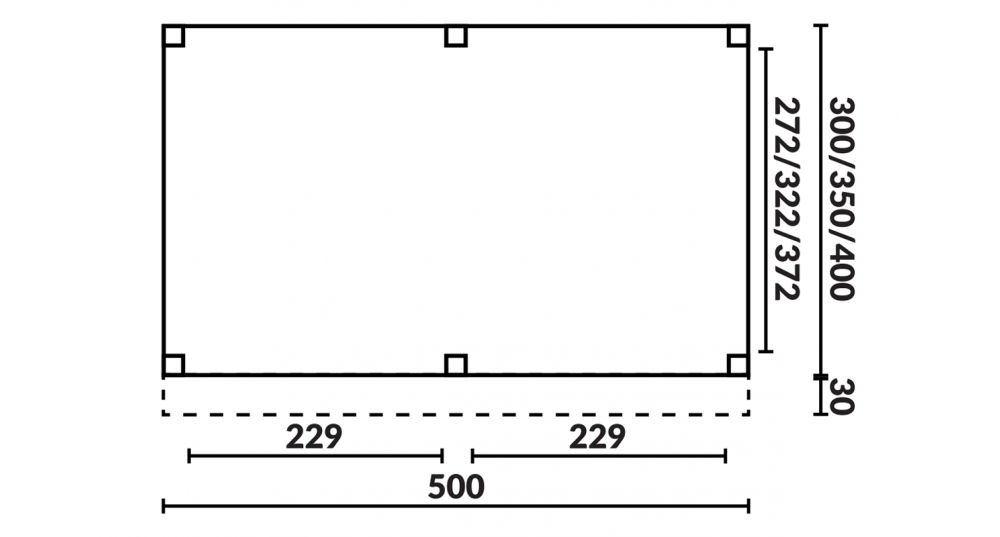 Buitenverblijf Sublime Plat dak - 500 x 300 cm